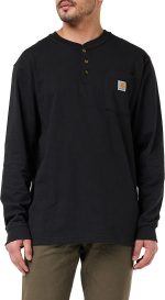 Carhartt Men's Loose Fit Heavyweight Long-Sleeve Pocket Henley T-Shirt - Image 5
